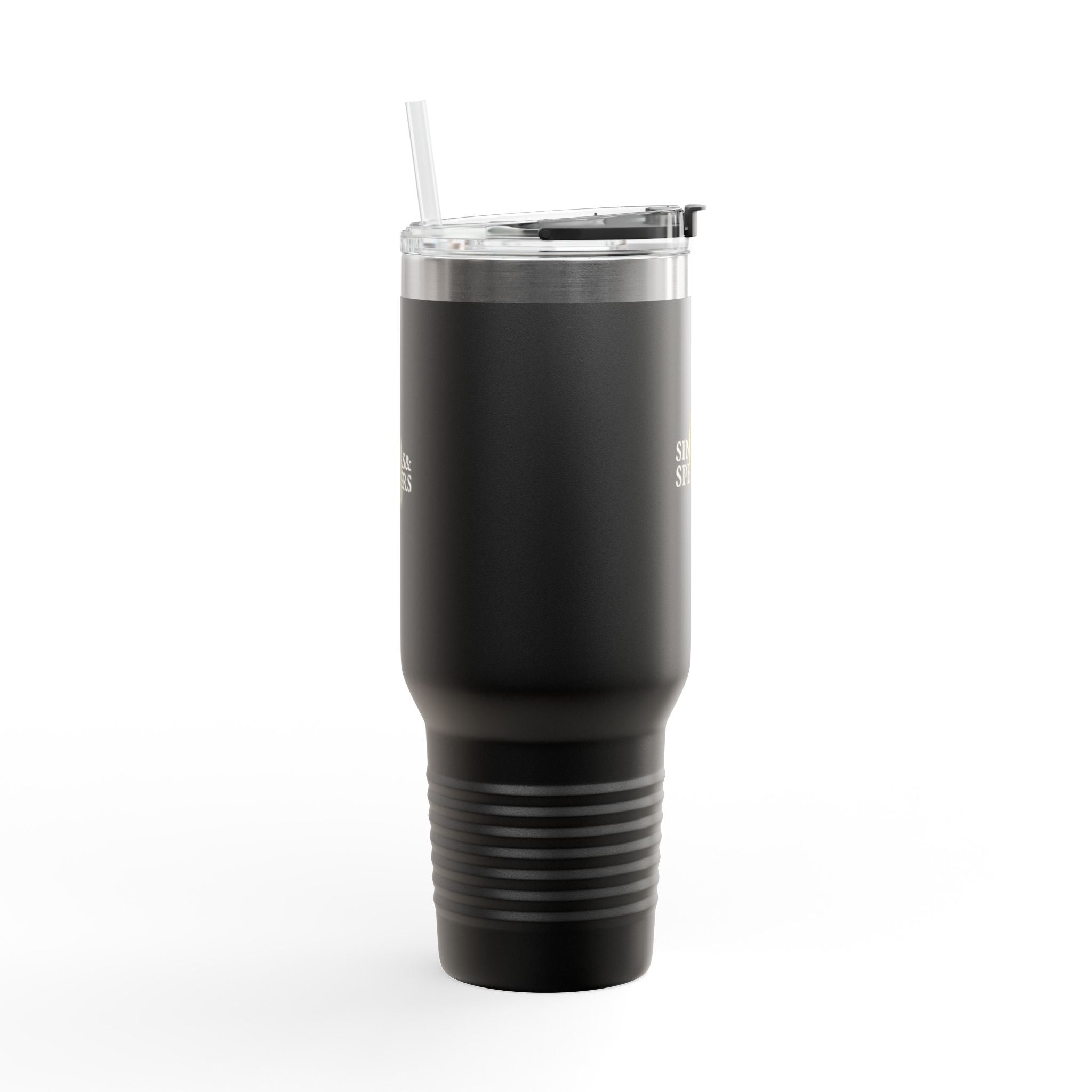 40oz Insulated Travel Mug — 'Singers & Speakers' Logo Stainless Steel Tumbler with Straw & Handle
