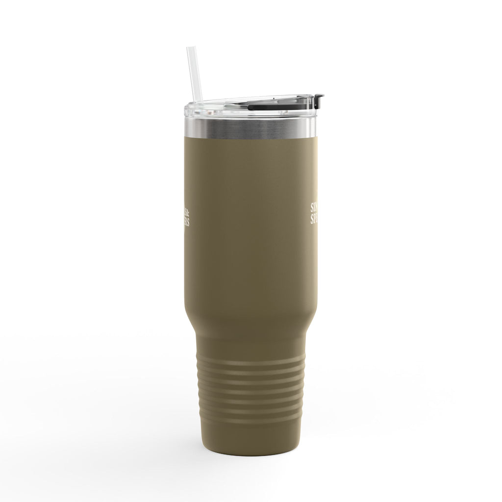 40oz Insulated Travel Mug — 'Singers & Speakers' Logo Stainless Steel Tumbler with Straw & Handle