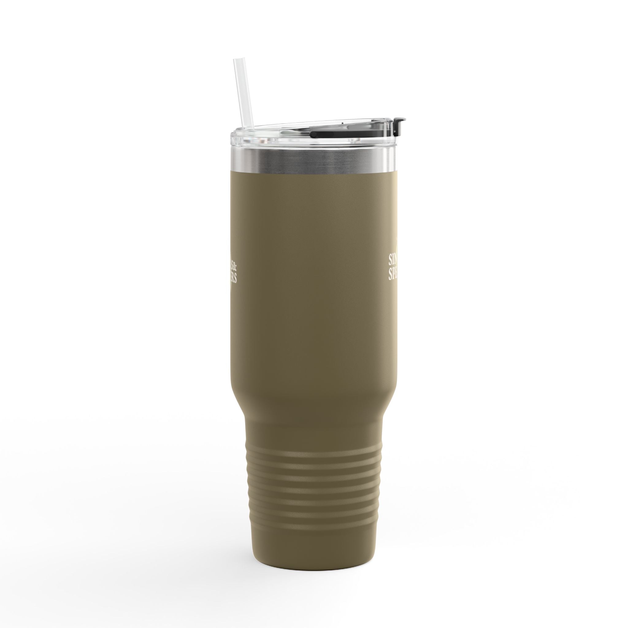 40oz Insulated Travel Mug — 'Singers & Speakers' Logo Stainless Steel Tumbler with Straw & Handle