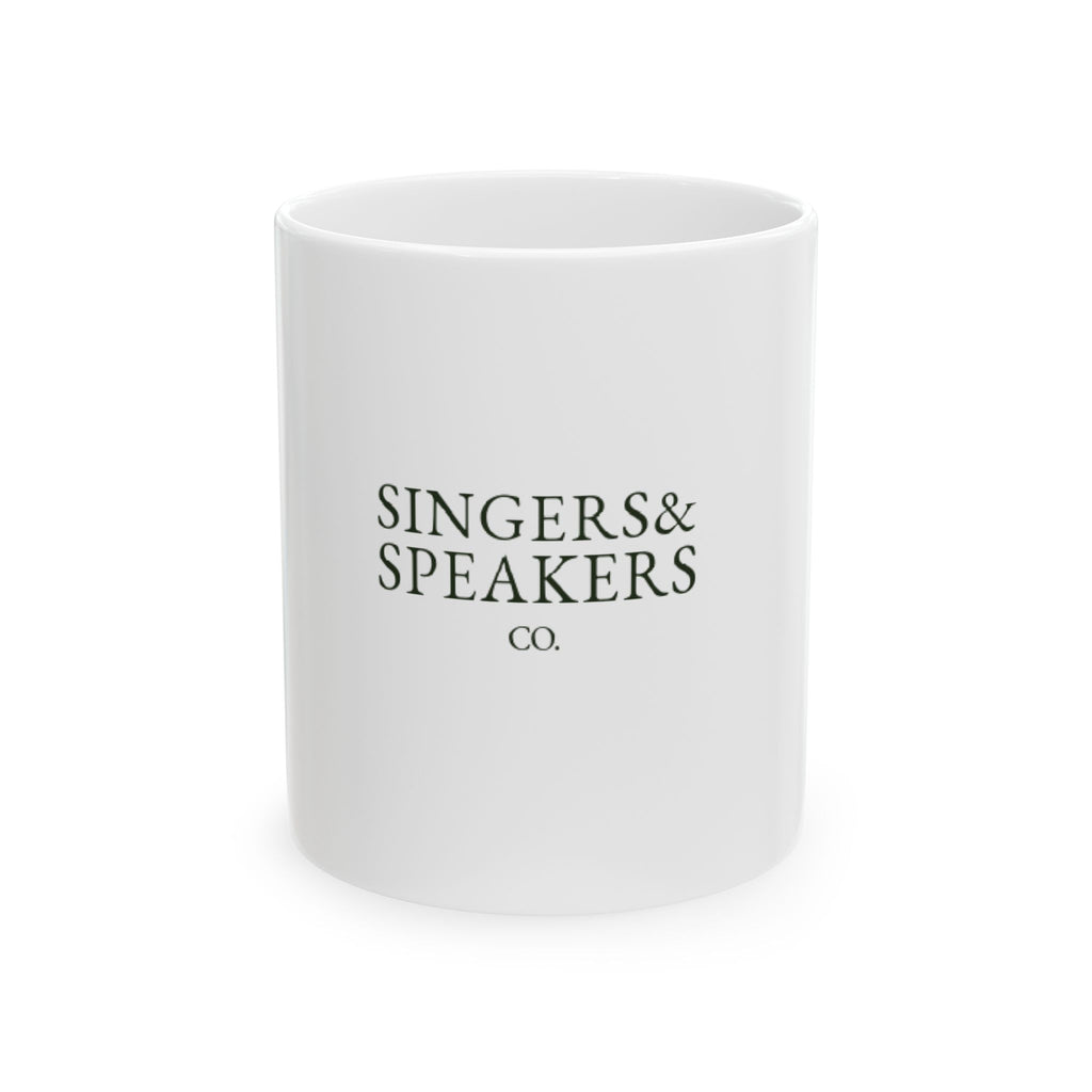 Ceramic Mug — 'Singers Make Noise' Gold Leaf Design (11oz & 15oz)