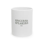Ceramic Mug — 'Singers Make Noise' Gold Leaf Design (11oz & 15oz)