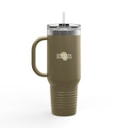 40oz Insulated Travel Mug — 'Singers & Speakers' Logo Stainless Steel Tumbler with Straw & Handle