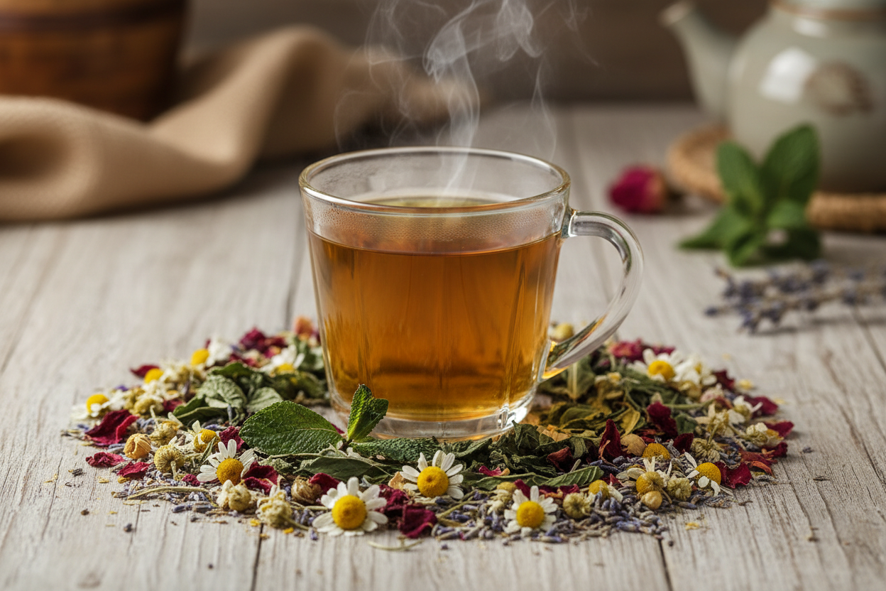 Herbal Tea with loose leaf tea 